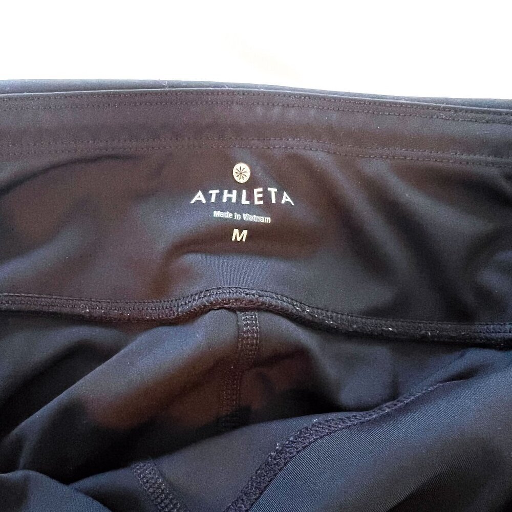 Athleta M Asymmetrical Mesh Sonar Yoga Tight Leggings Medium - Picture 7 of 13